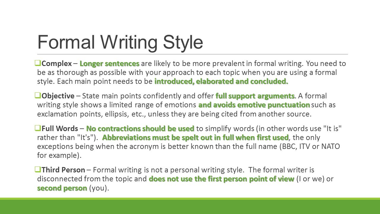 formal and informal writing pdf